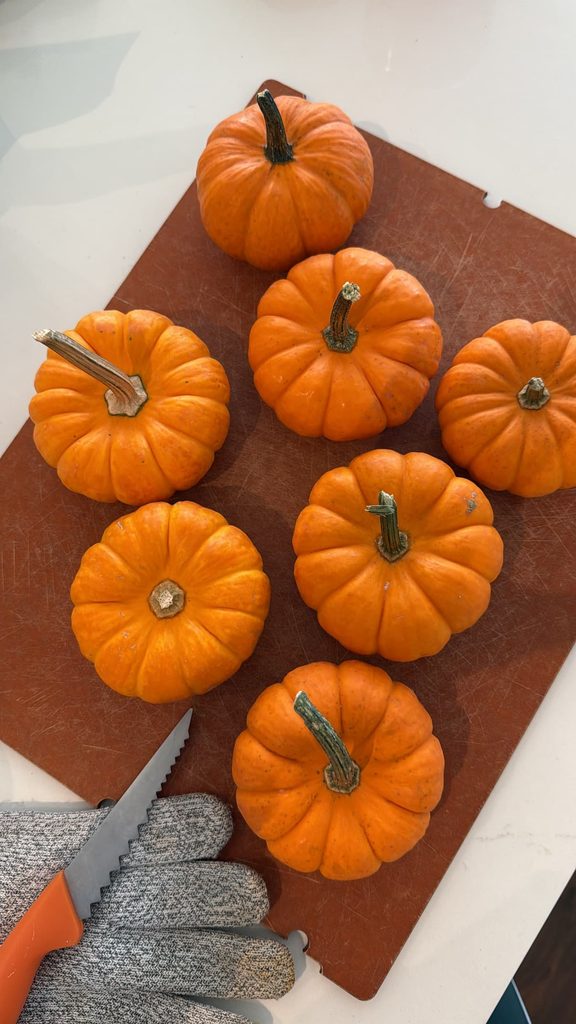 how to cut mini pumpkins for charcuterie pumpkins